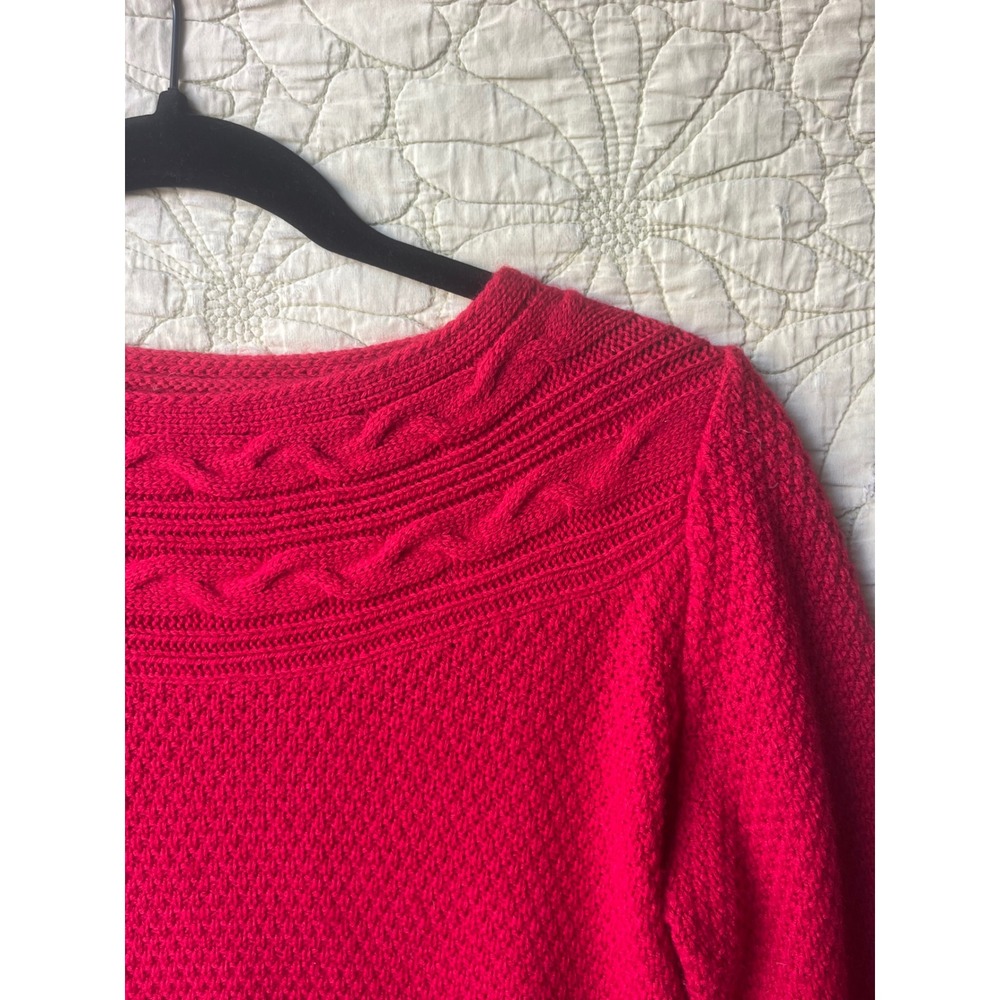 Cozy Croft & Barrow Red Cable Knit